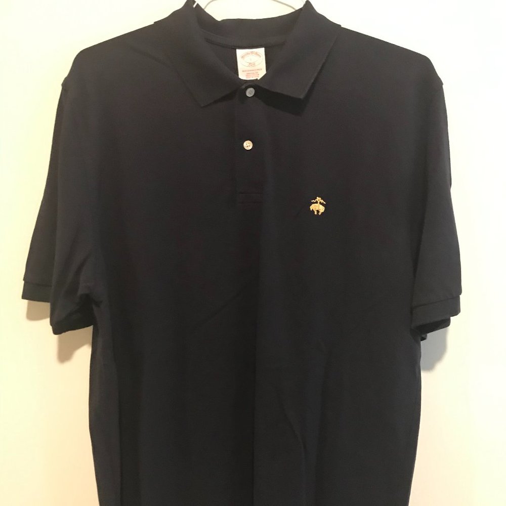 Brooks Brothers Golden Fleece Original Fit Stretch Supima Polo Shirt blue large